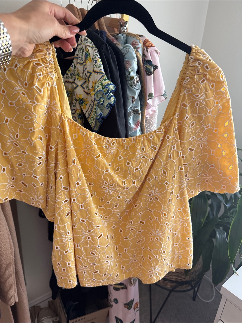 Sezane Lois Blouse Jaune Ecru - Size 6